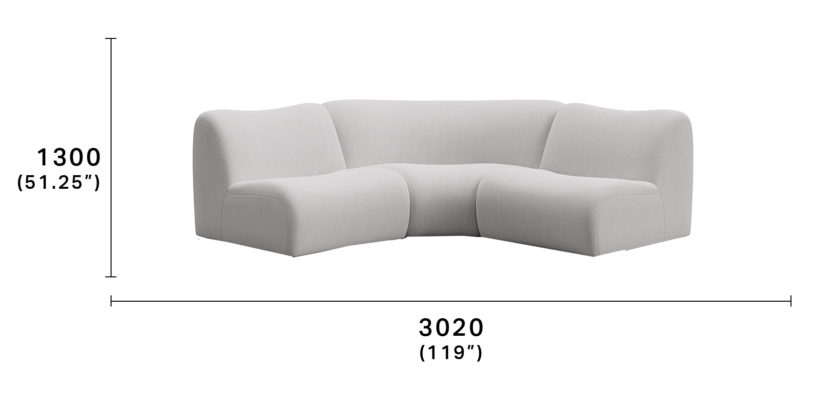 1977 Outdoor Modular Sofa with Curved Corner