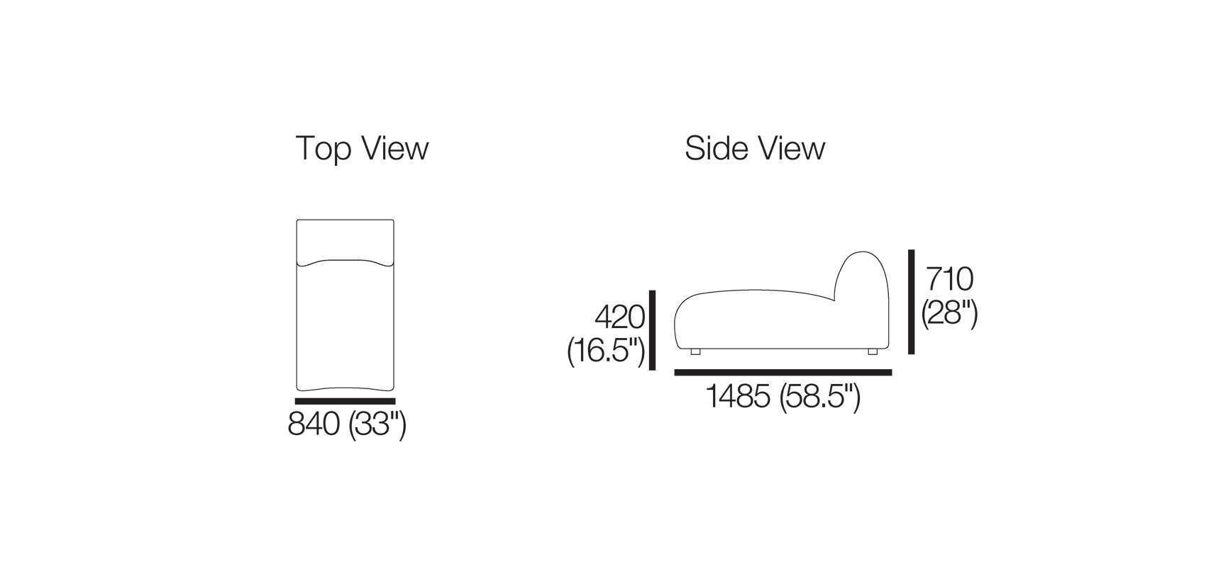 1977 Sofa Chaise