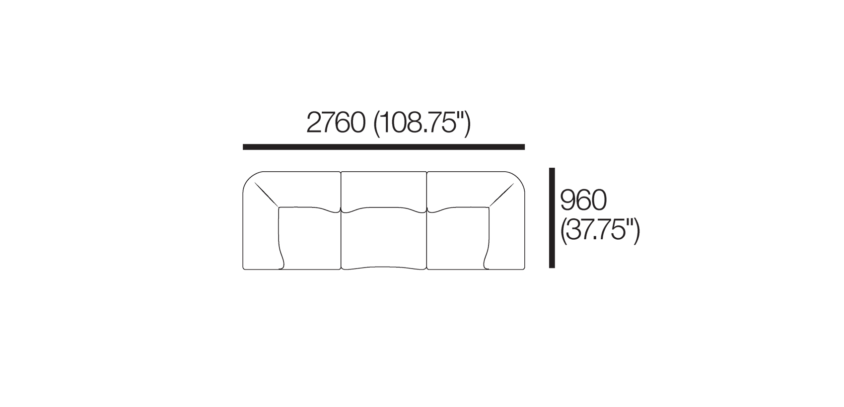 1977 Modular 3 Seater Sofa