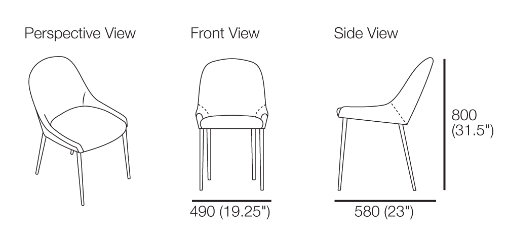 Quay Armless Dining Chair