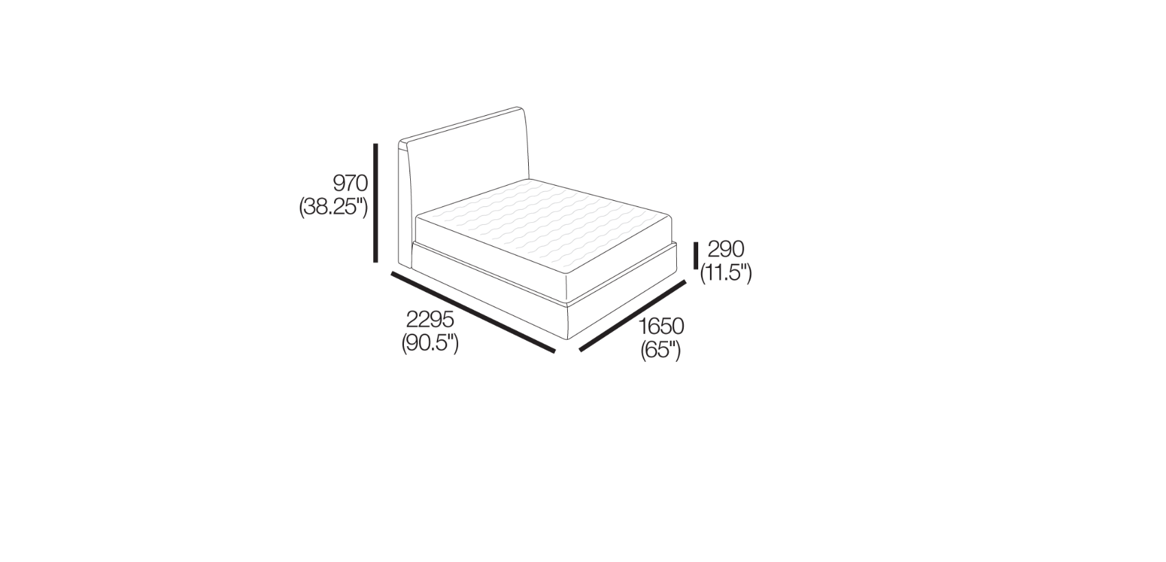 Promenade Grand Storage Bed - Queen Size
