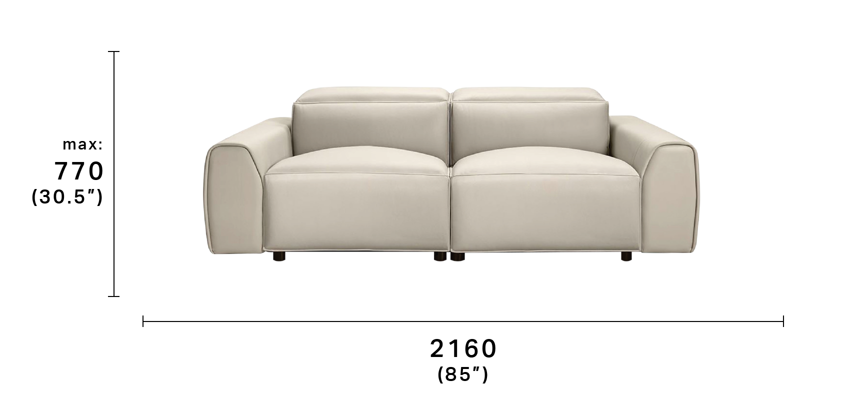 Nimbus 2 Seater Recliner with Wide Seats and Smart Arms