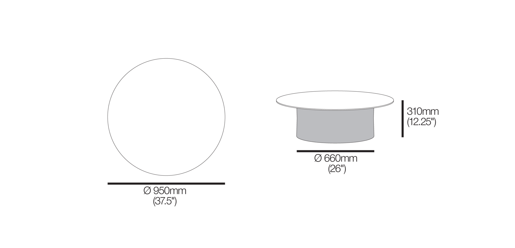 Oasis Outdoor Round Coffee Table