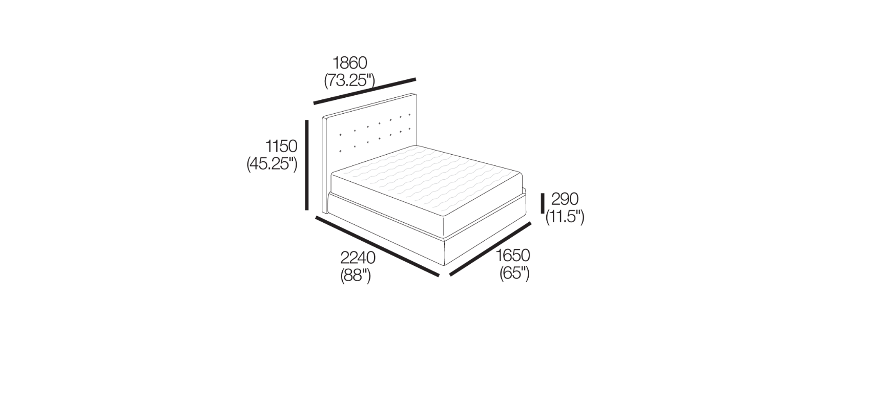 Serenade Storage Bed - Queen Size