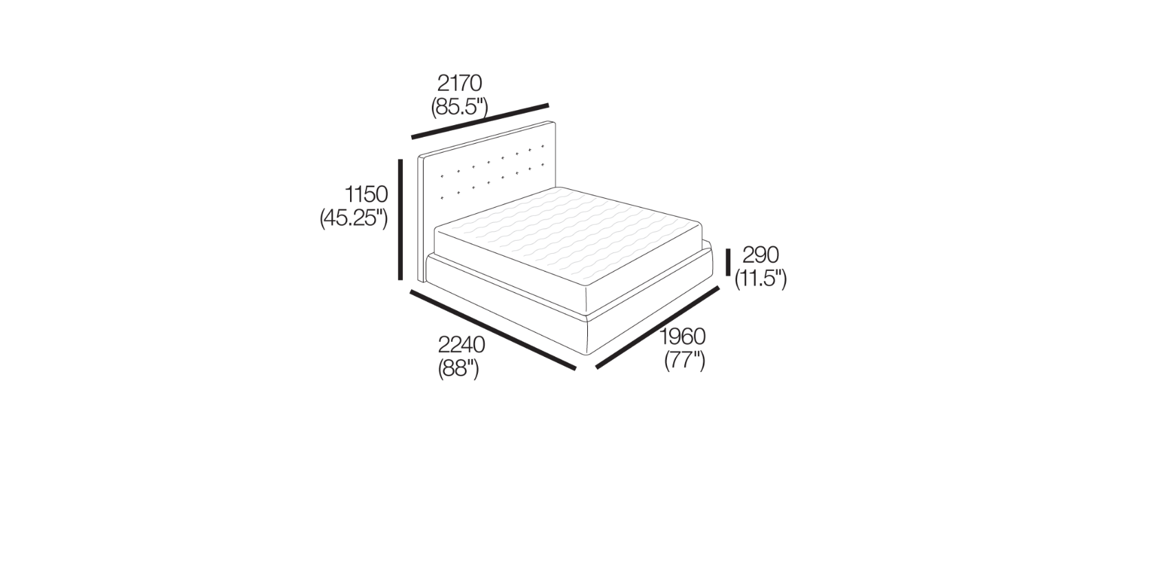 Serenade Storage Bed - King Size