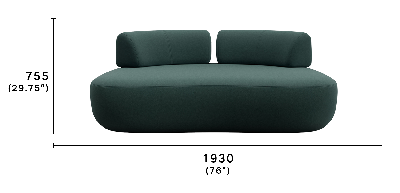 Aura Island Sofa with Deep Seating