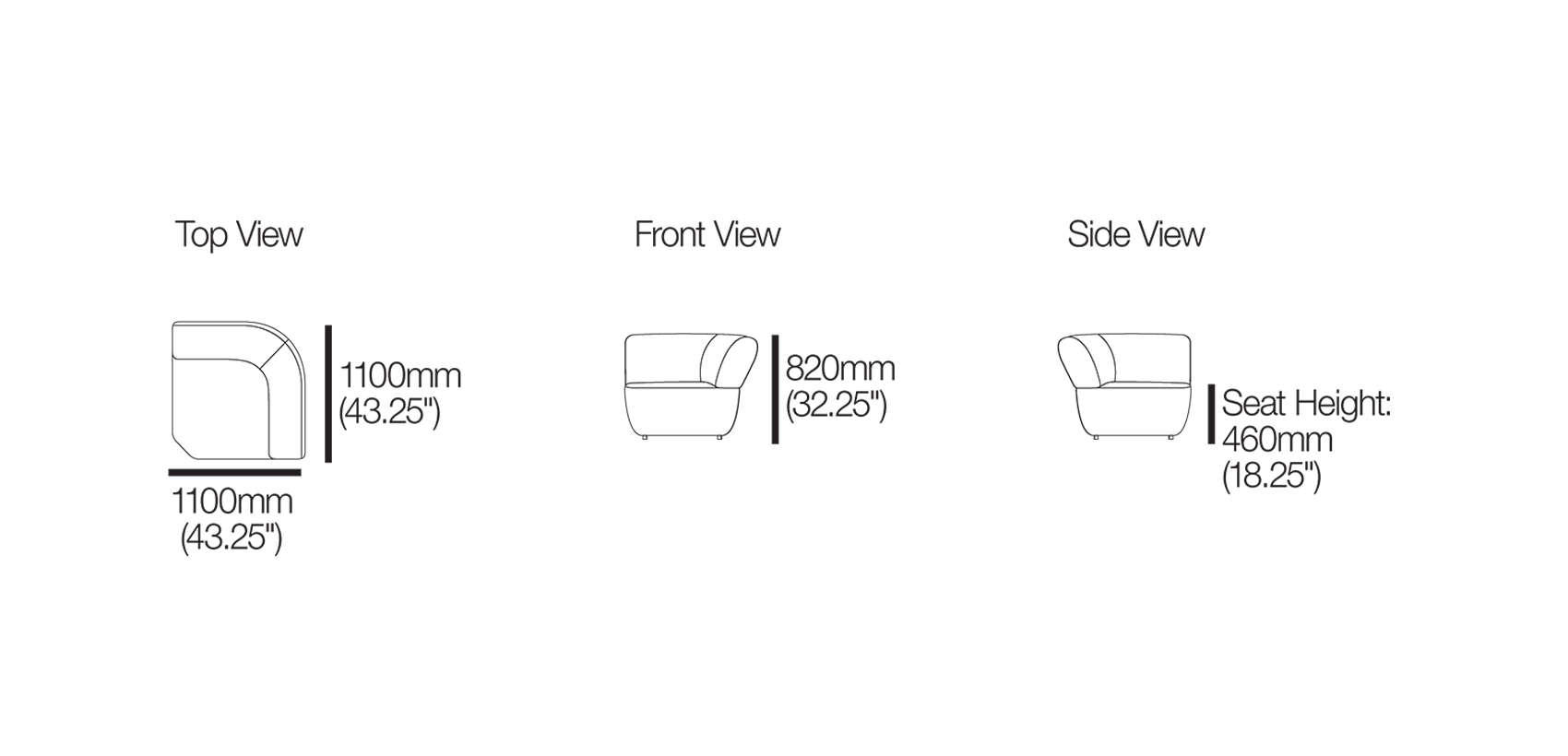 Aura Sofa Corner Module