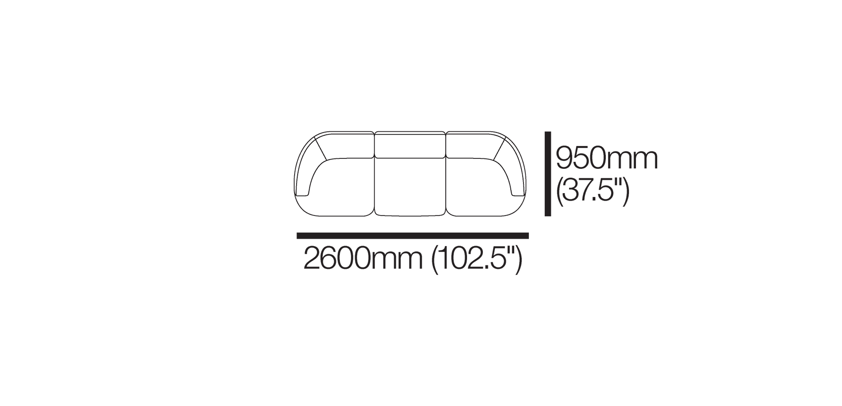 Aura 3 Seater Modular Sofa