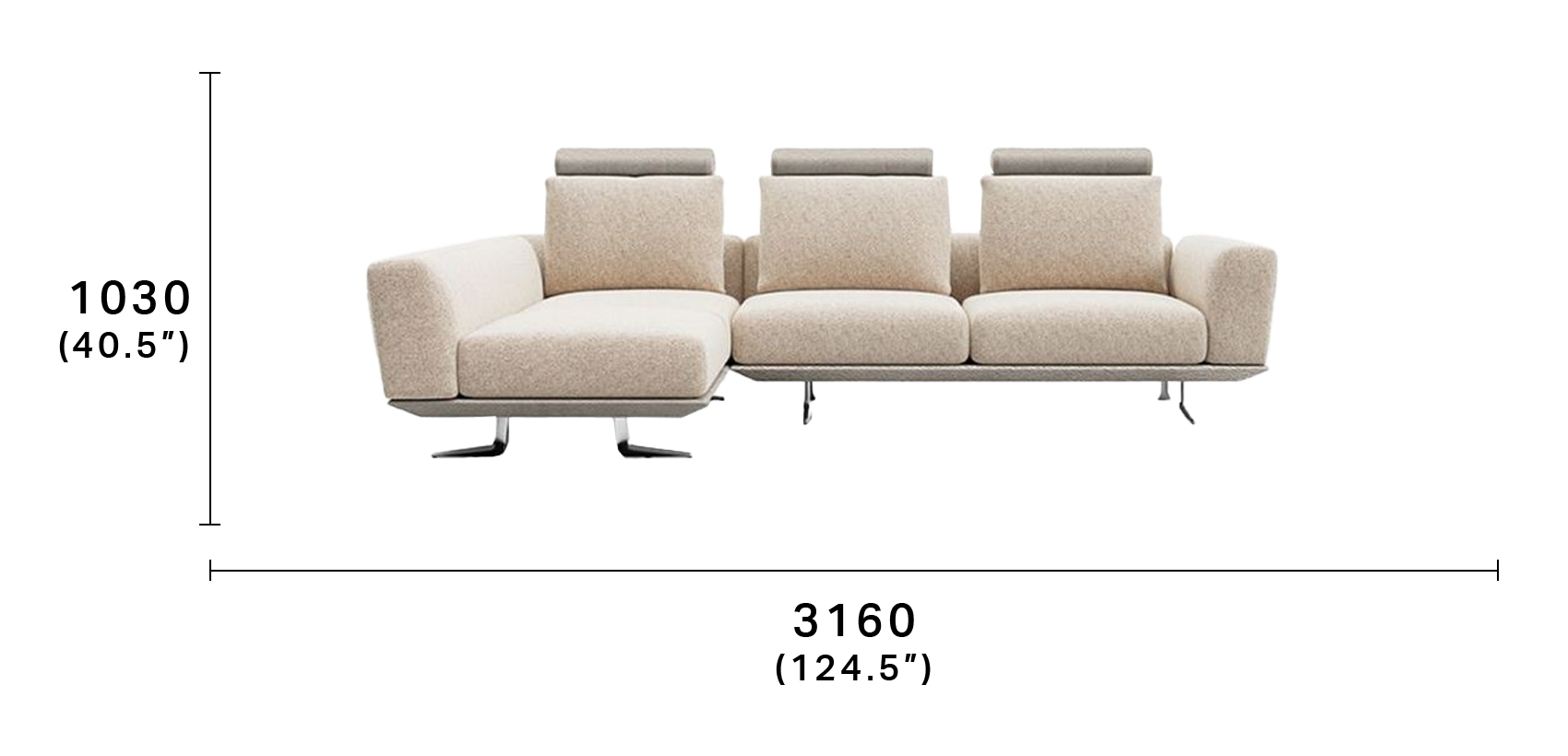 Bellaire Modular 3 Seater Sofa with Chaise