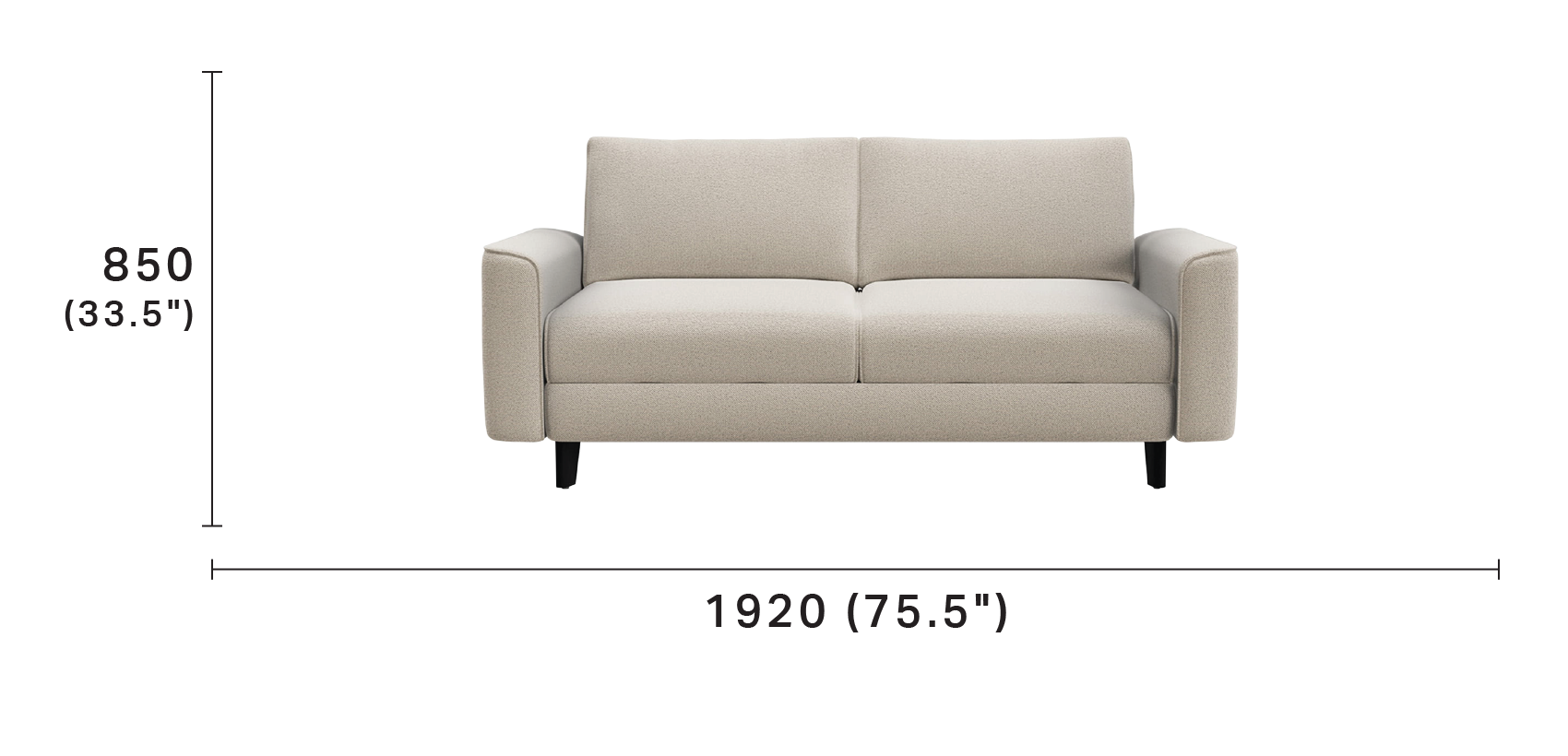 Delta 2 Seater Sofa with Smart Pockets®