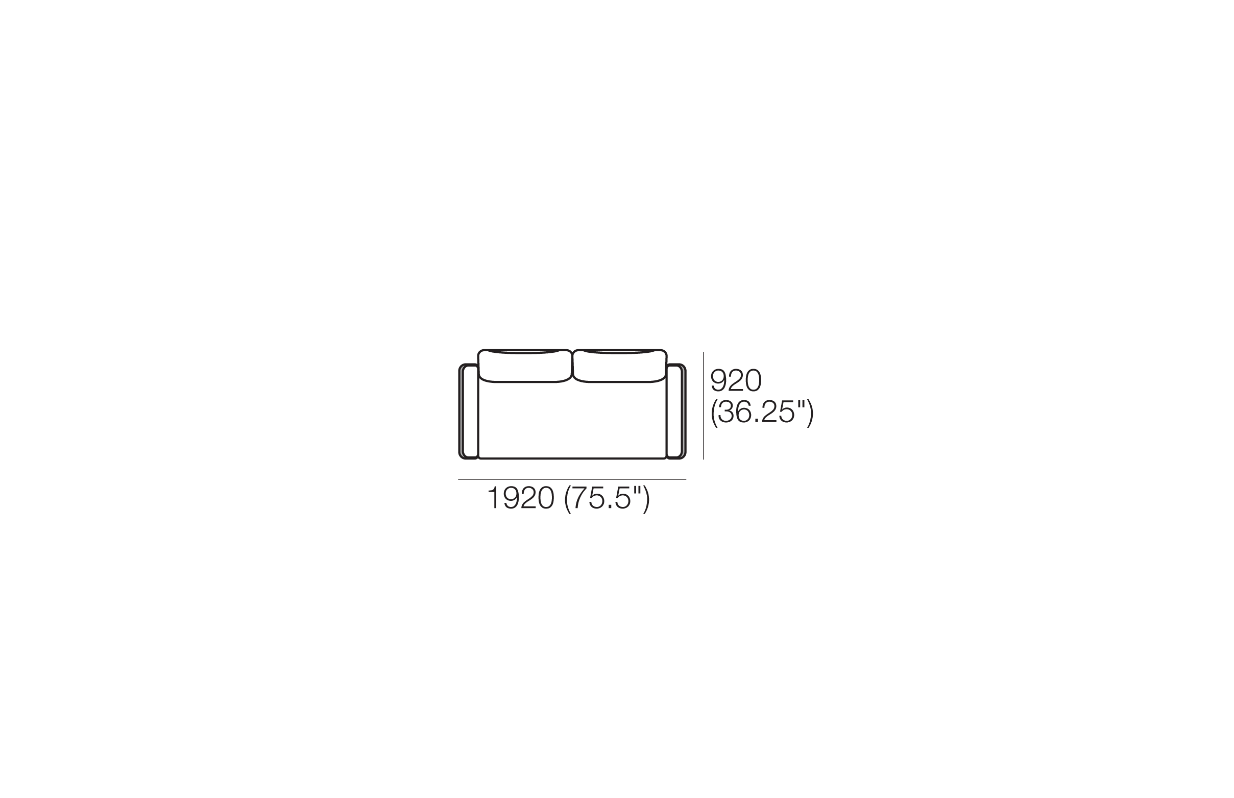 Delta Outdoor 2 Seater Sofa