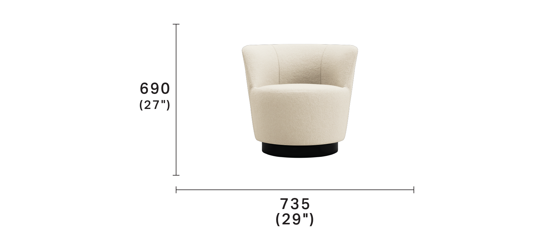 Fleur Swivel Tub Chair