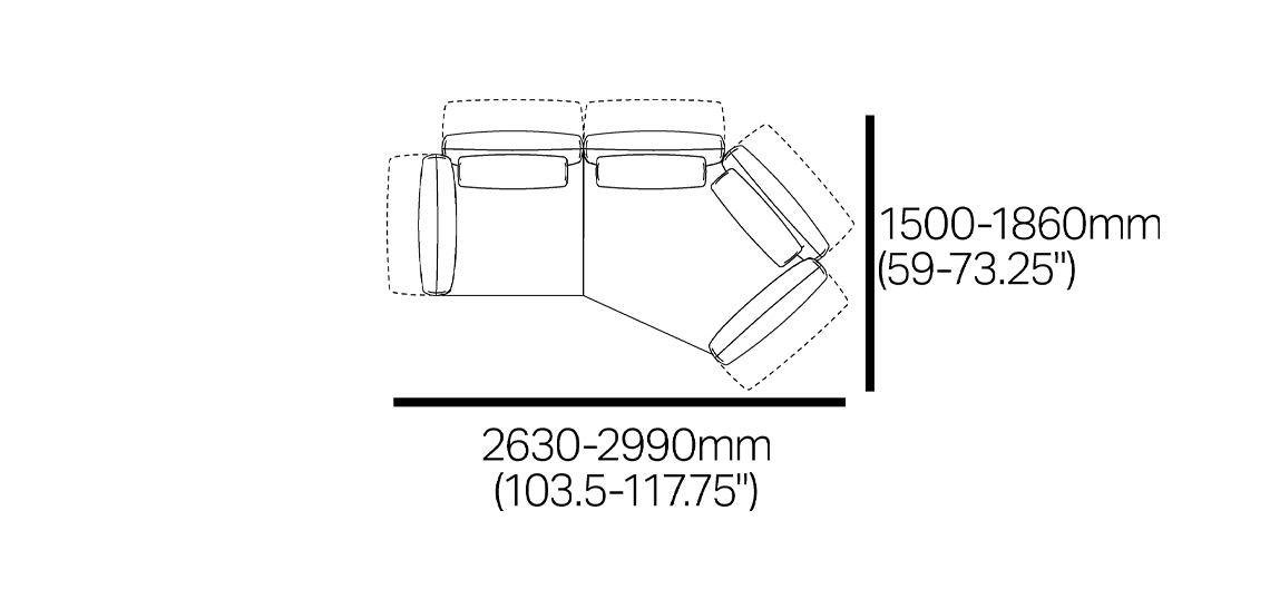 Haven Modular Sofa with Keystone Chaise