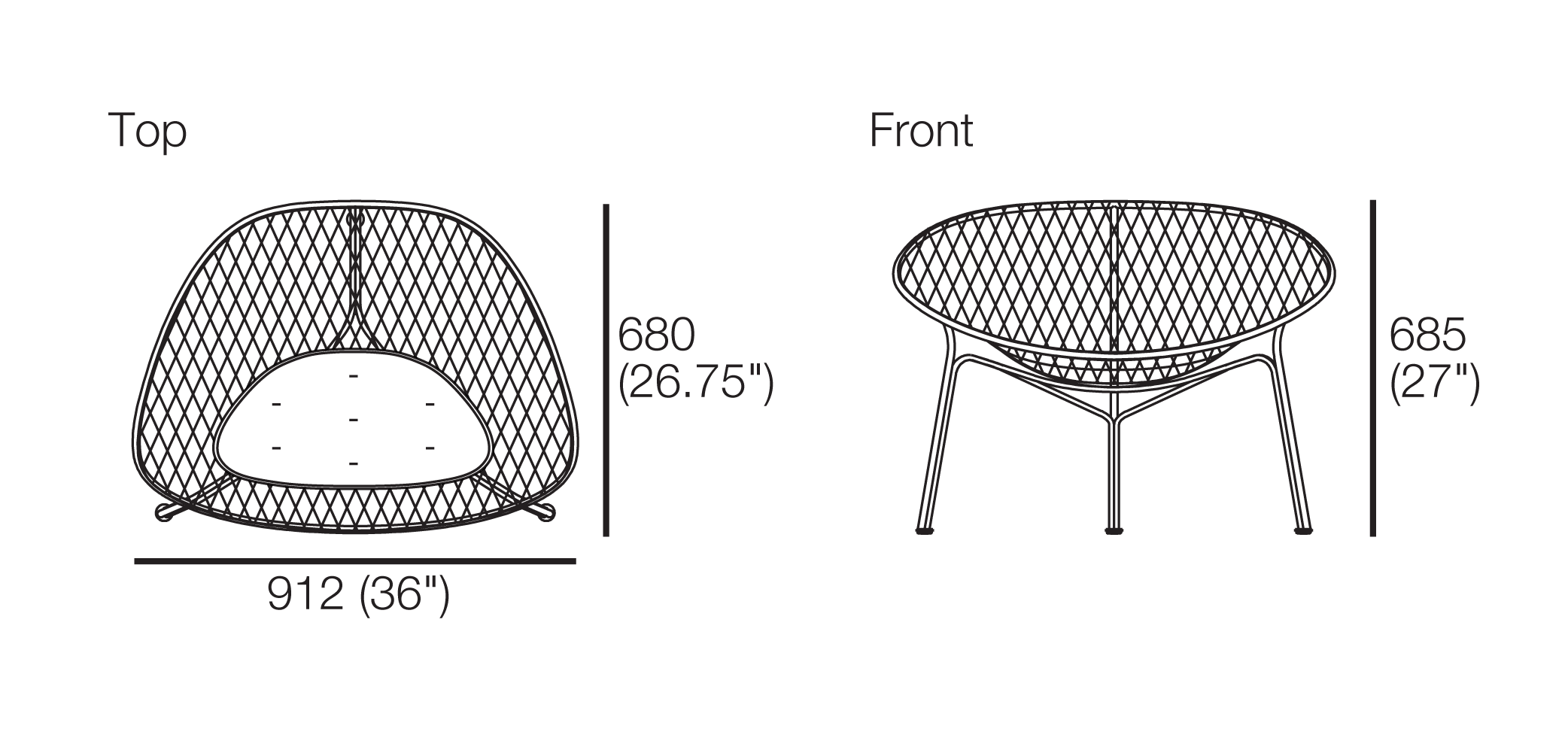 Luna Outdoor Chair with Seat Cushion