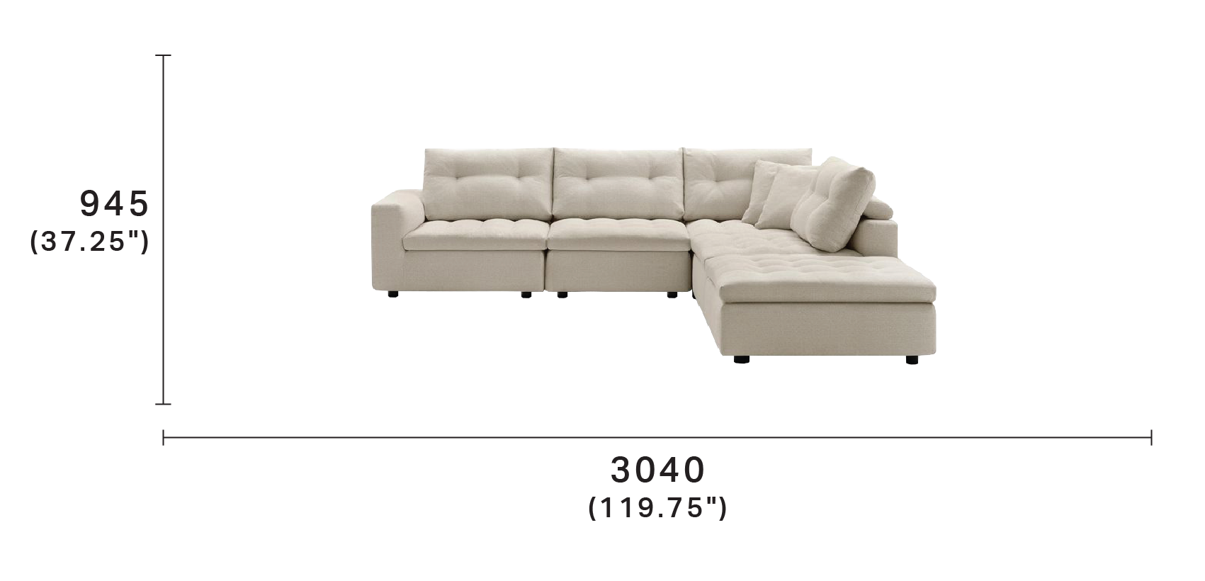 Max Modular Sofa with Chaise