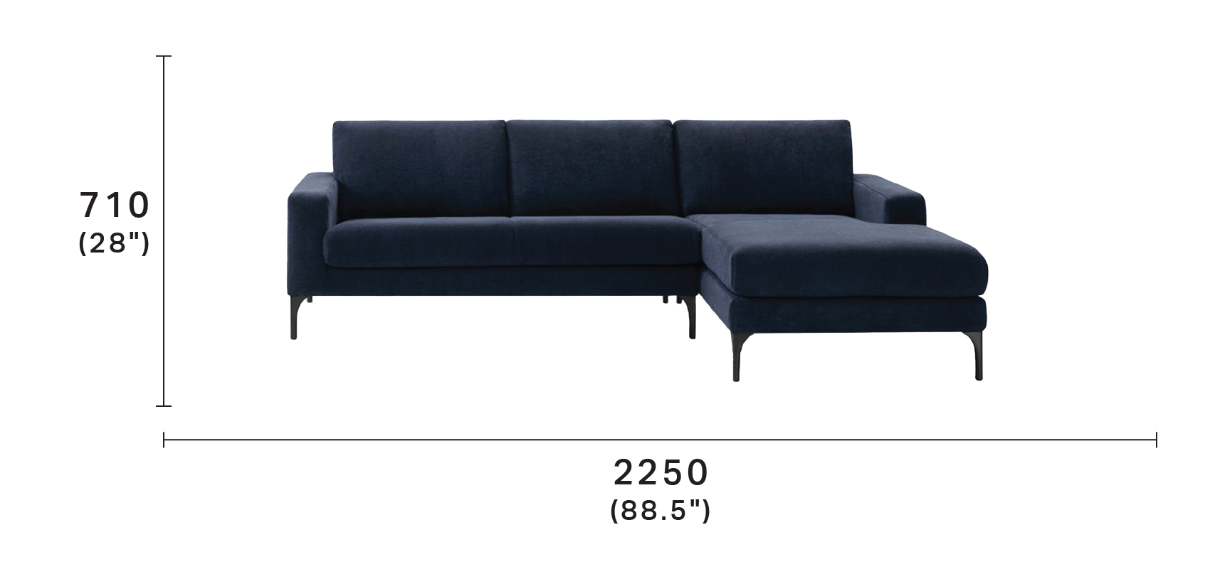 Opera Modular Sofa with Right-Hand Chaise
