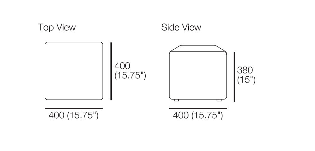 Otto Cube Small Ottoman