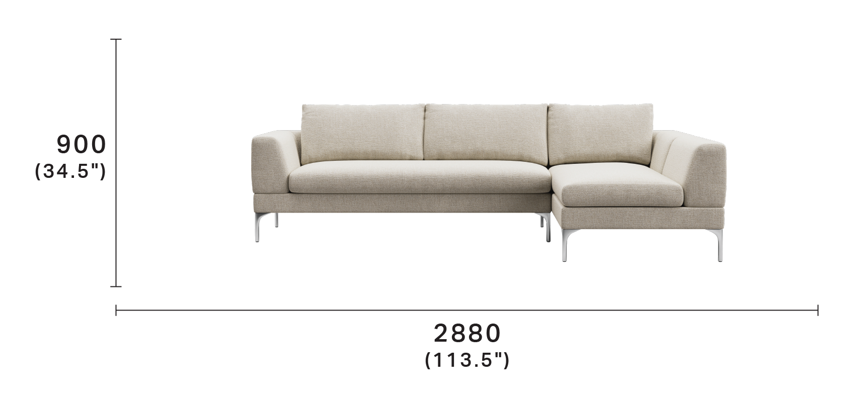 Plaza Modular Sofa with Chaise