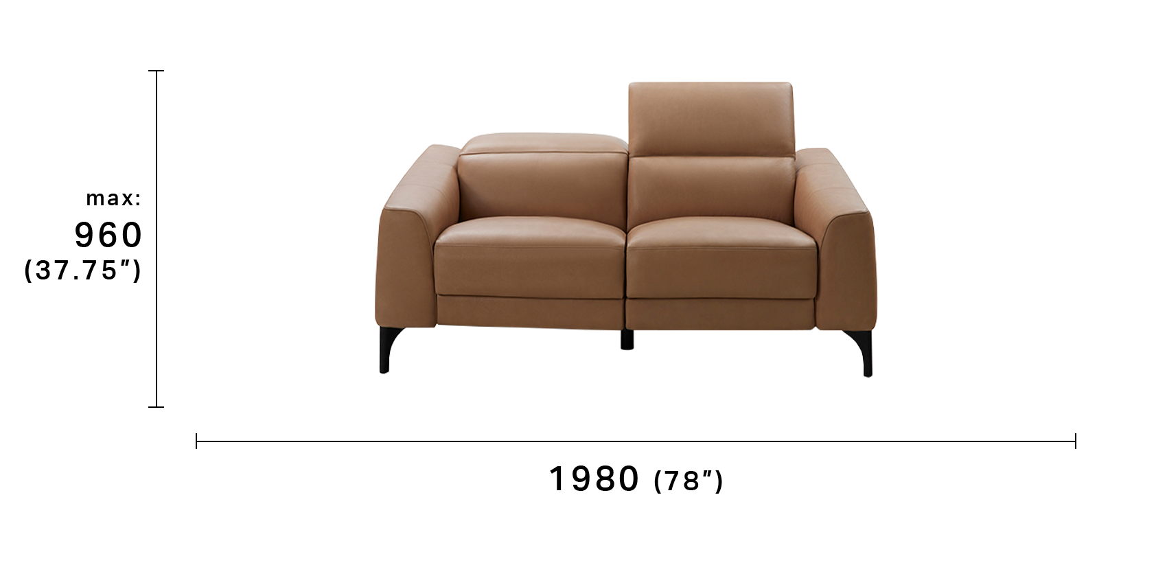 Reo 2 Seater Sofa with Smart Pockets®