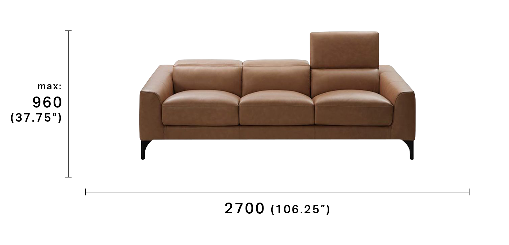 Reo 3 Seater Sofa with Smart Pockets®