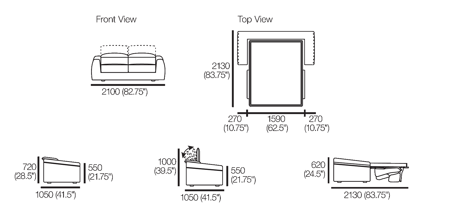 ReoGrand Sofa Bed with Smart Pockets®