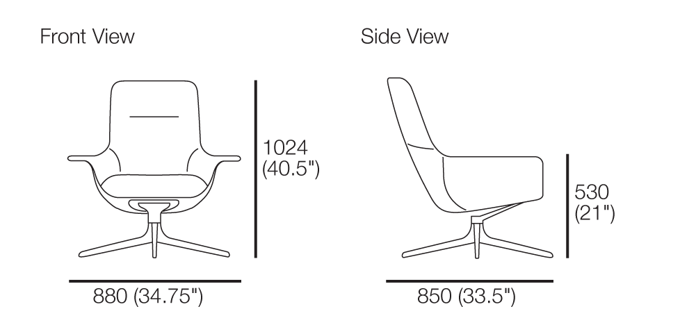 Seymour Mid Back Chair with Swivel Base