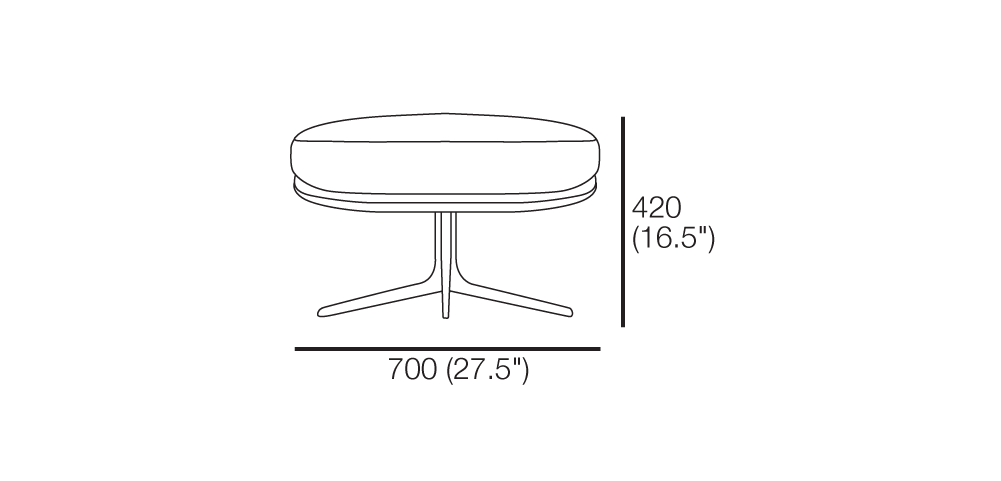 Seymour Foot Stool with Swivel Base