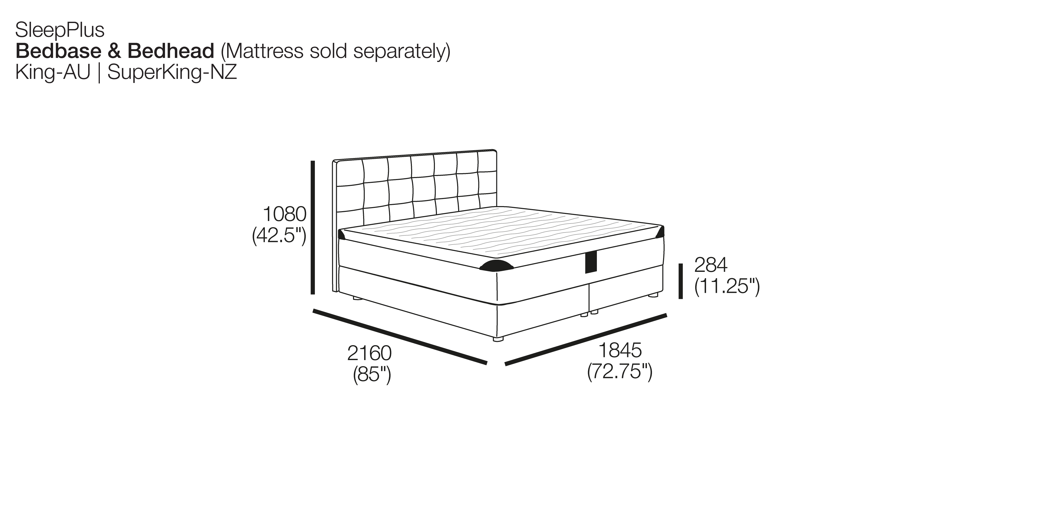Sleep+ Bed - King Size