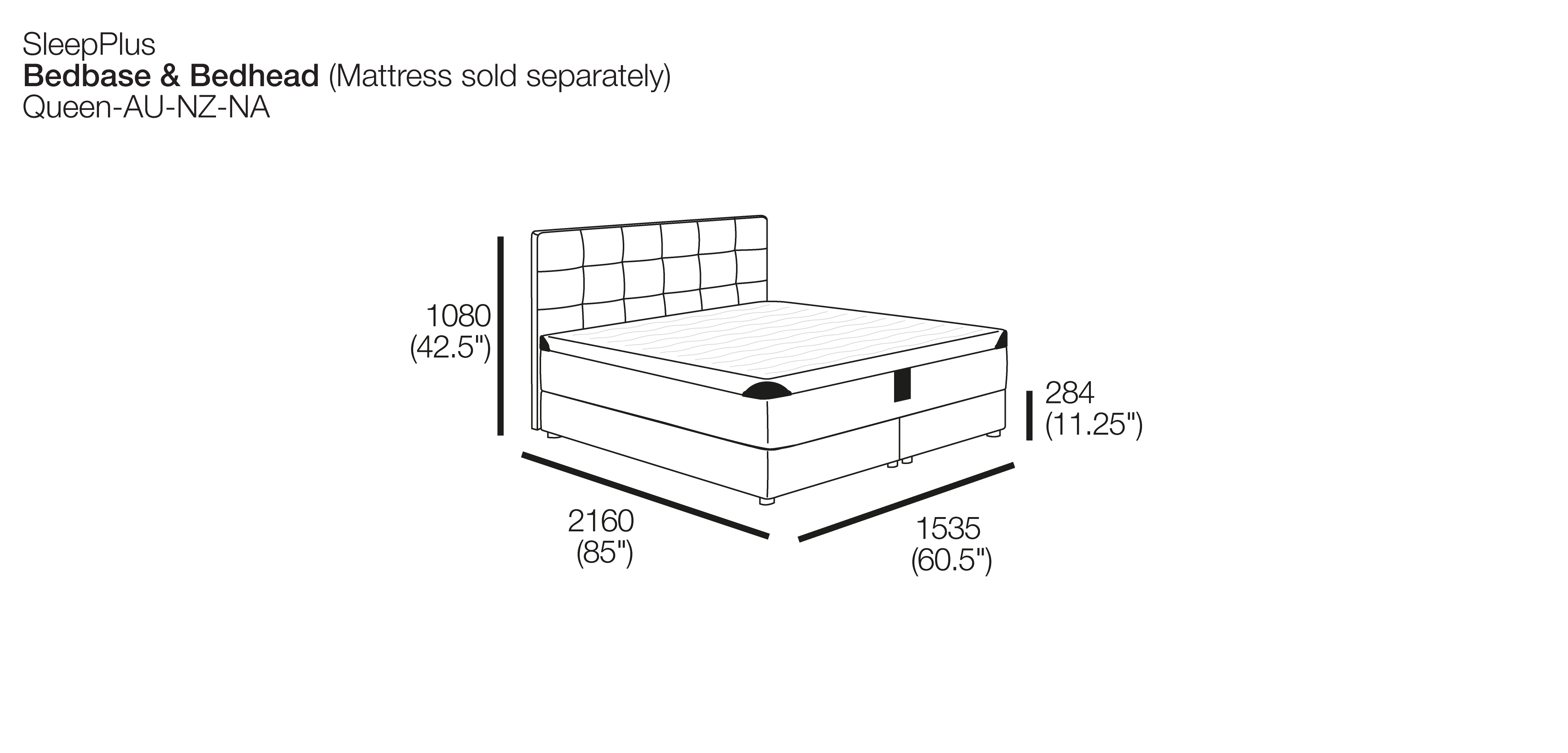 Sleep+Â® Bed - Queen Size