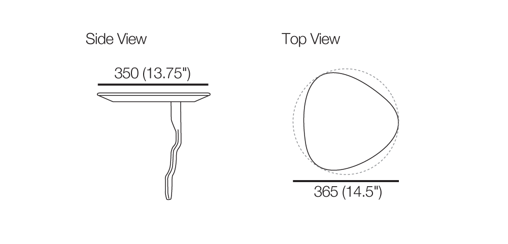 Smart Crescent Table - Carrara Marble