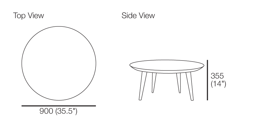 Venus Large Coffee Table - Timber
