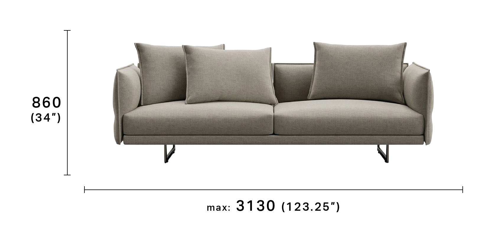 Zaza 3-Seater Deep 2 Flex AB