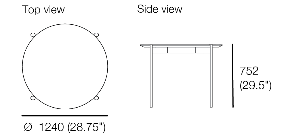 Eto Marble Round Dining Table 1240