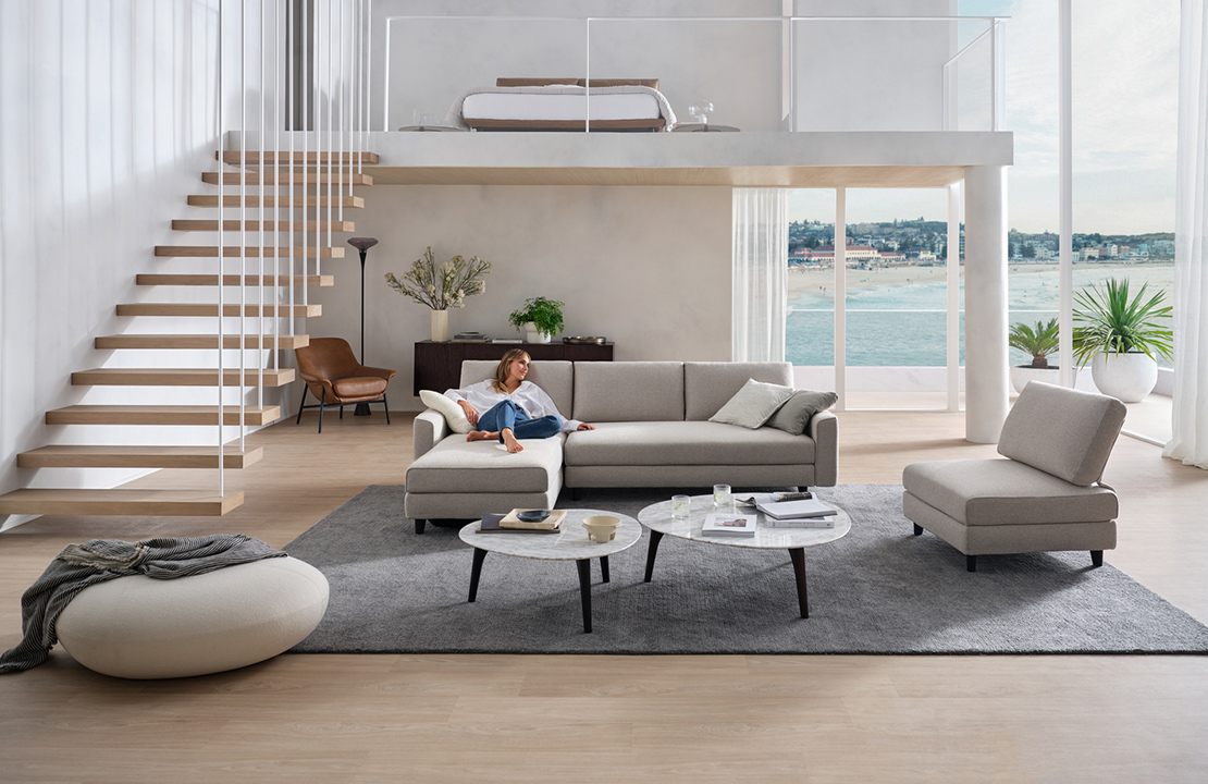 King Delta III Modular Leather Sofa King Living