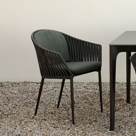 Outdoor dining shop chairs woven