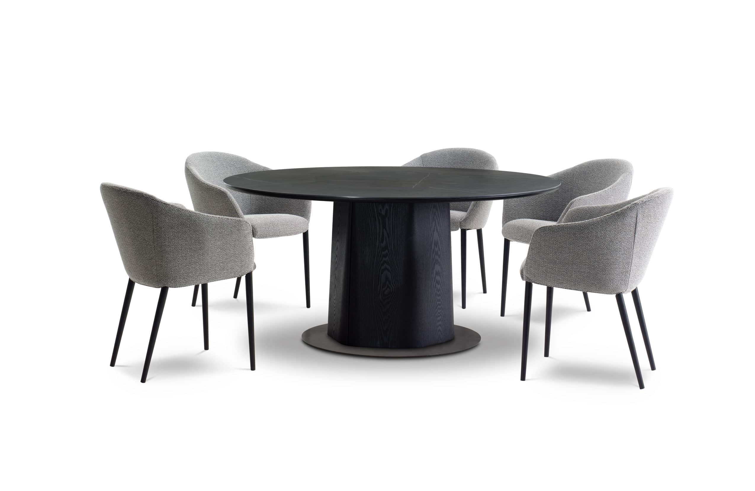 Black circle dining 2025 table
