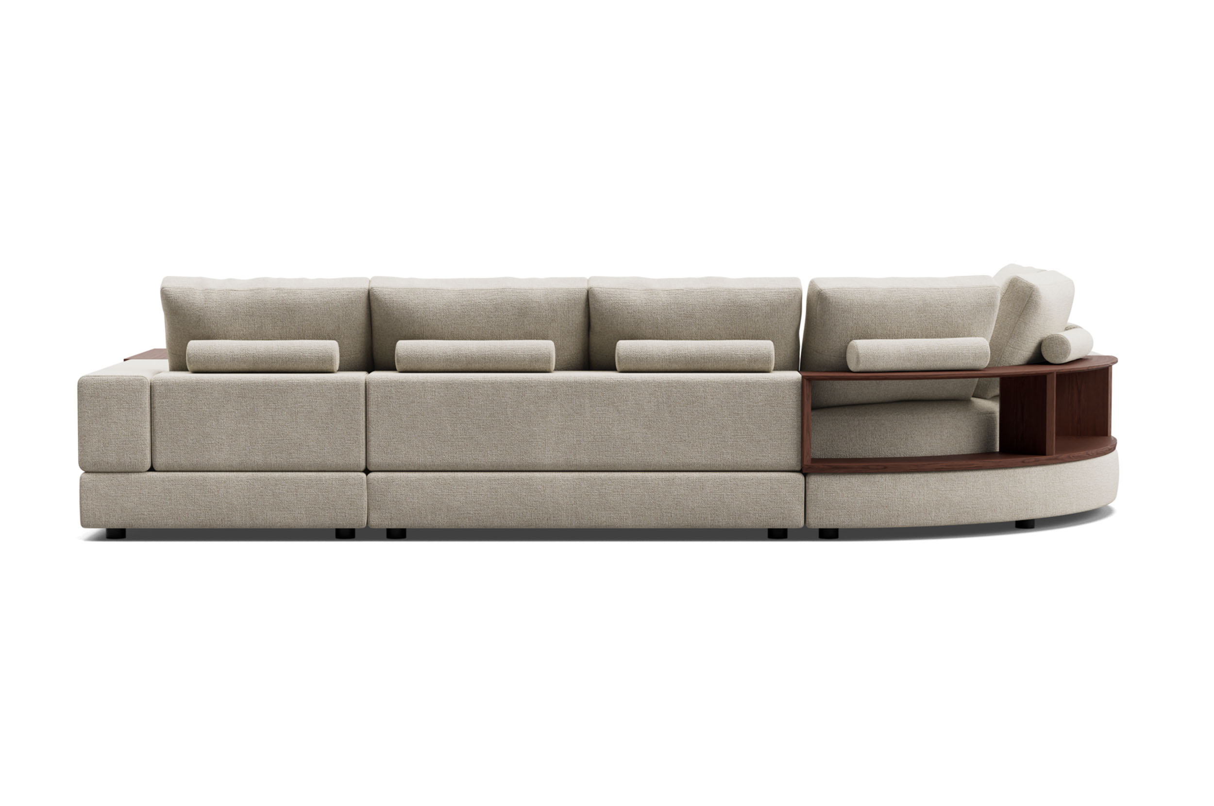 Jasper Curve Sofa 5Seater with Chaise King Living