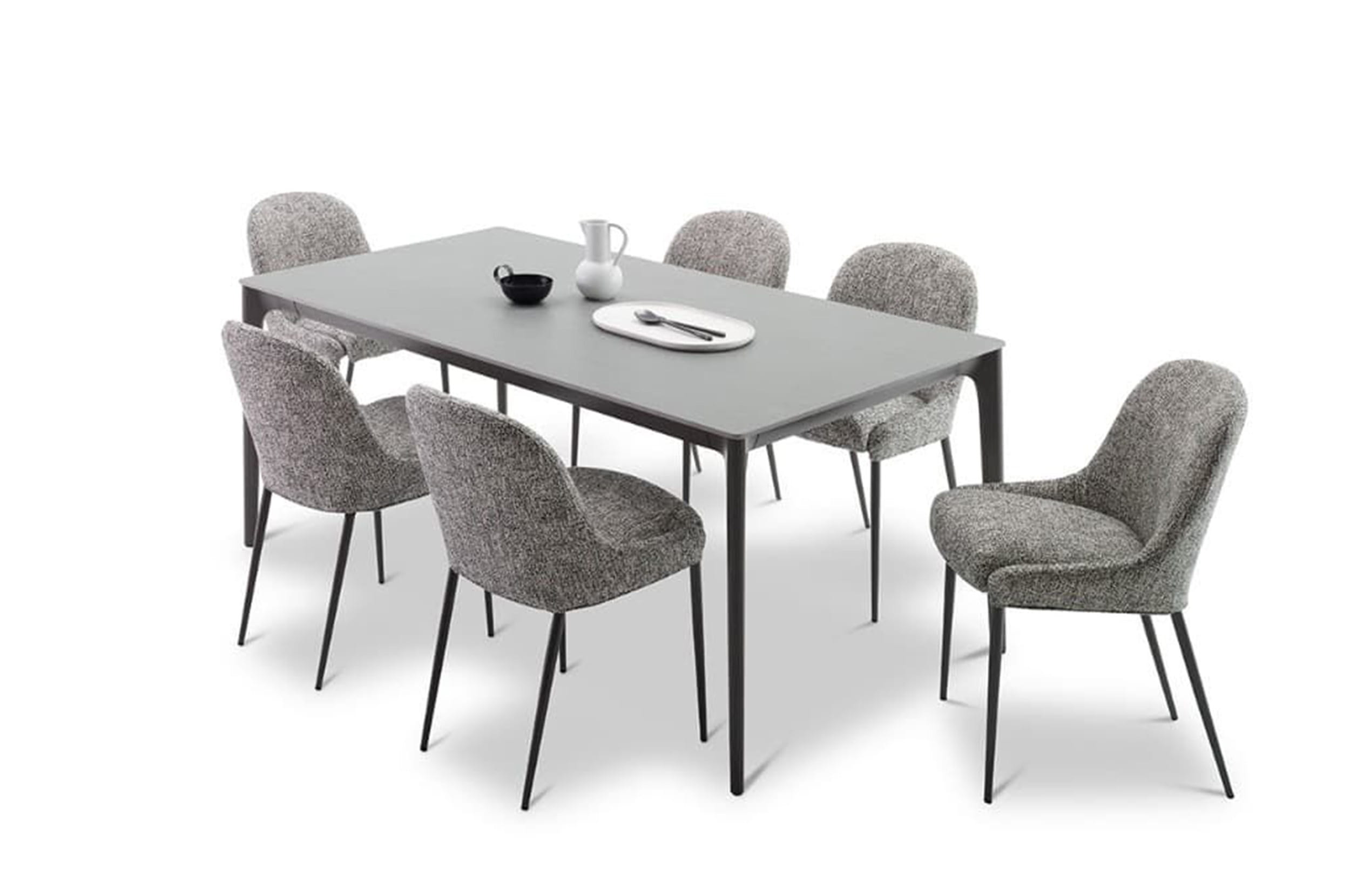 Quay Ceramic 6 Seater Dining Table King Living