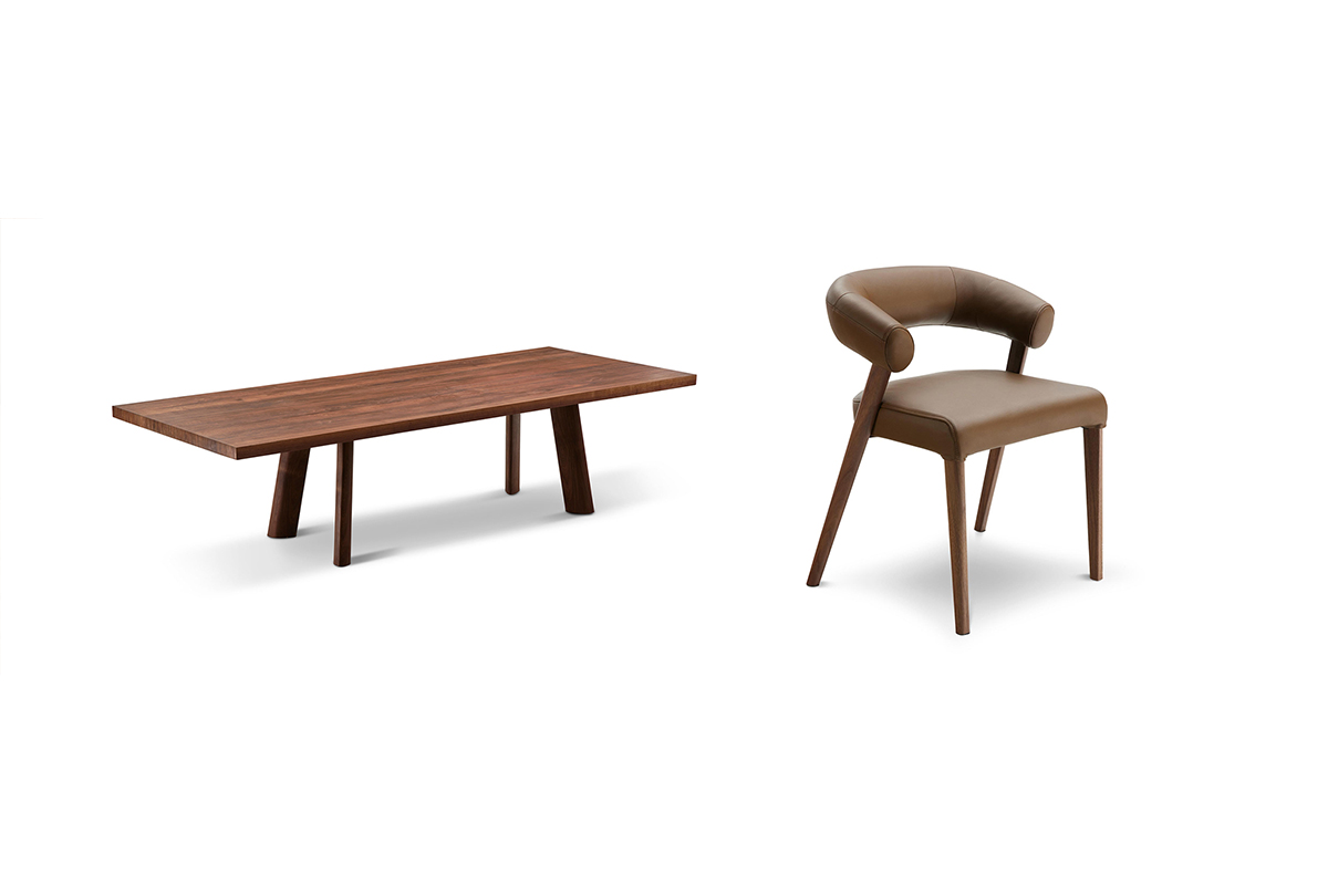 The Heritage Extendable Dining Table and Heirloom Dining Chair.