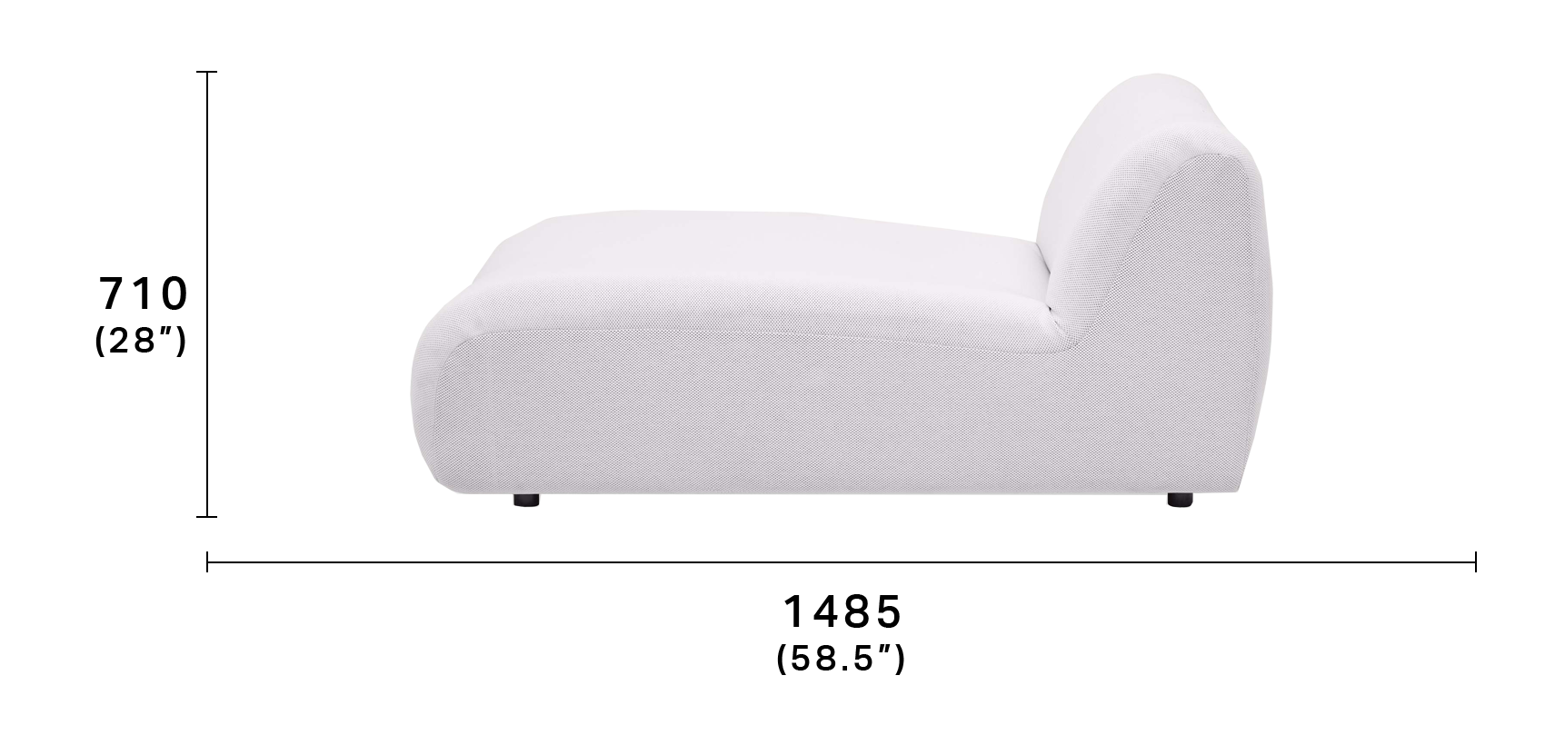 1977 Outdoor Sofa Chaise Module King Living