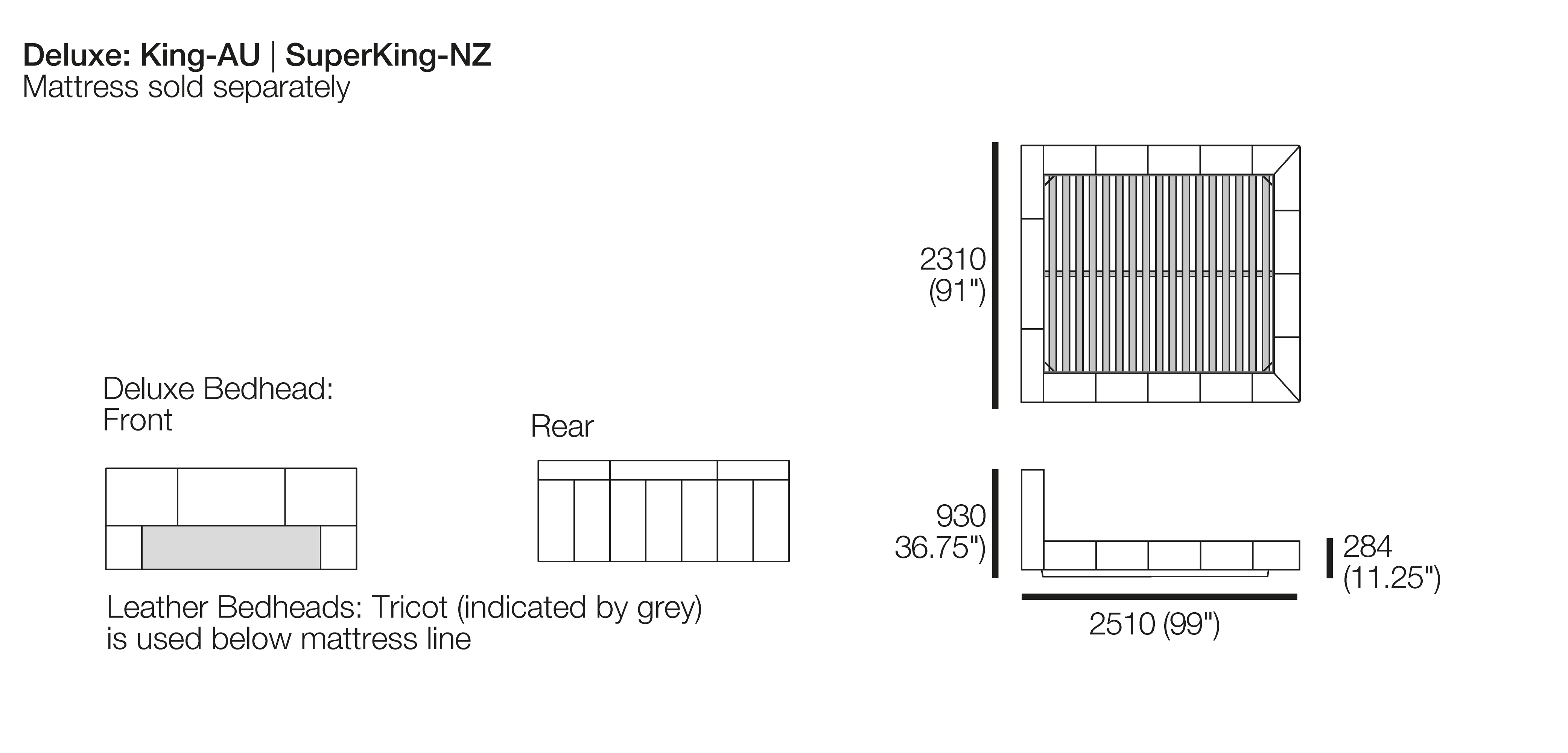 Jasper Bed King Size Bed Queen Size Bed King Living