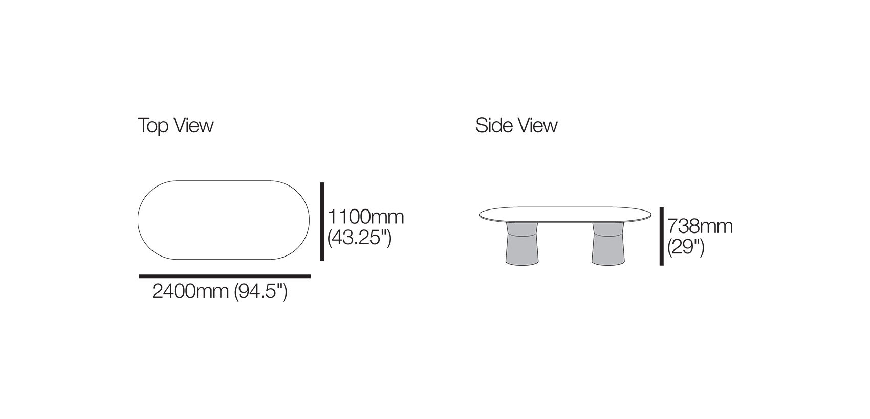 Oasis Outdoor Oval 8 Seater Dining Table