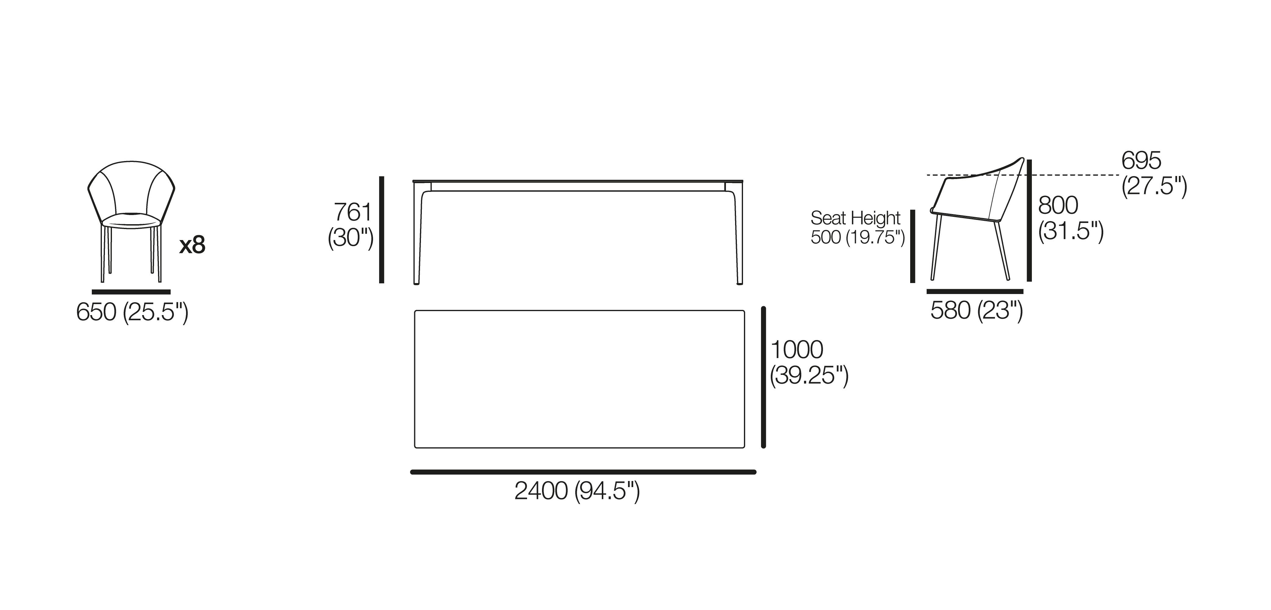 Quay Dining Table King Living