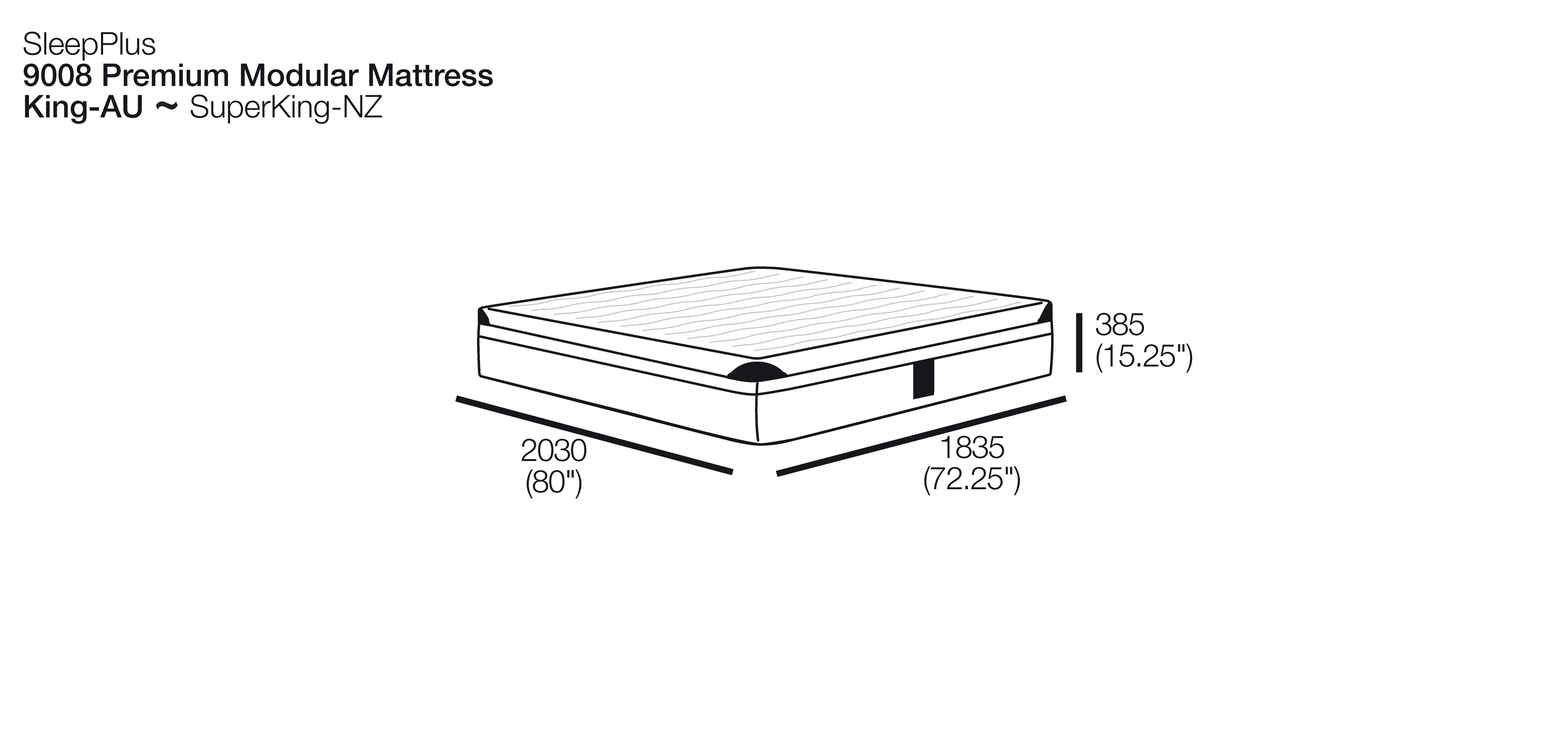Sleep+ King Size Mattress 9008 King Living
