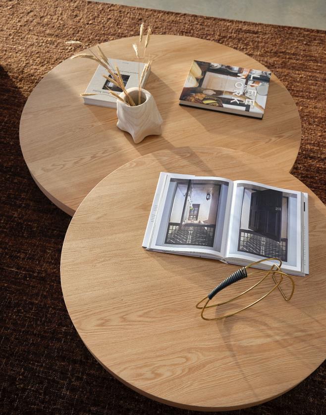 Styled coffee table with curated King Living finishes